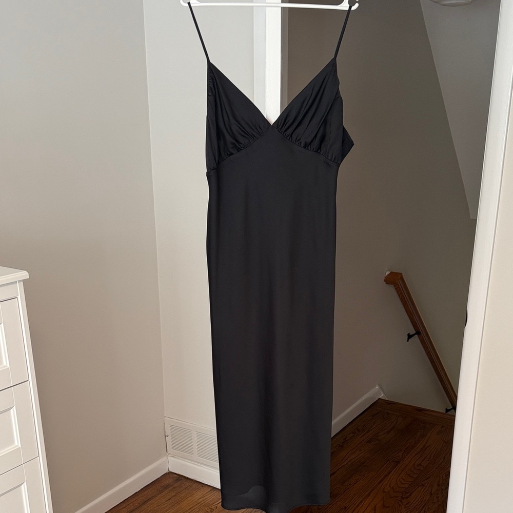 Abercrombie & Fitch Black Satin Dress